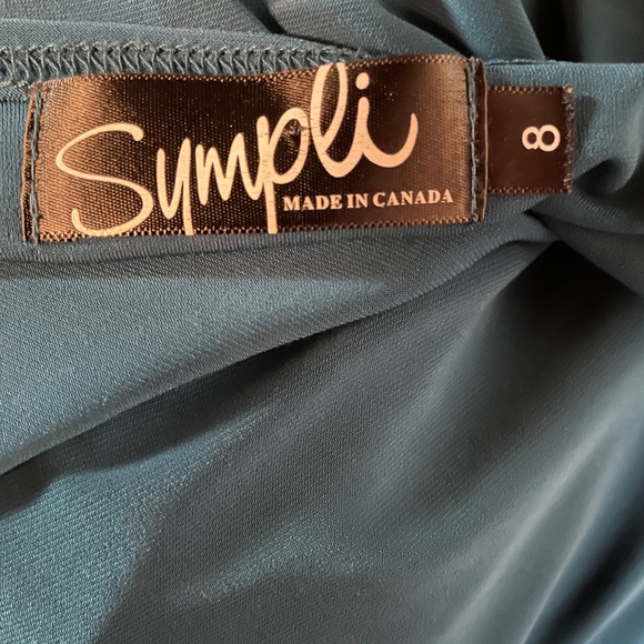 Sympli V-Neck Dolman Top Turquoise - Picture 4 of 4